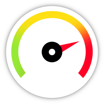 A circular speedometer with a needle indicating a high speed, Gauge Meter, Dashboard Indicator with Needle Pointer png