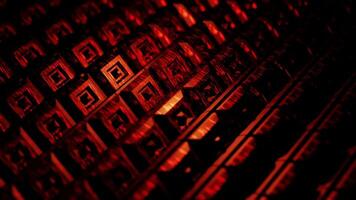 rot texturiert Spinnen kubisch Muster hypnotisch abstrakt Bewegung Schleife video