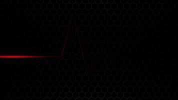 Glowing Red Neon Heart Pulse in Black Comb Mesh Loop video