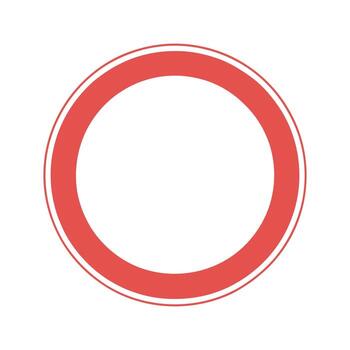 prohibido firmar simbolizando restricción y limitación con rojo circulo para No entrada y prohibido comportamiento vector