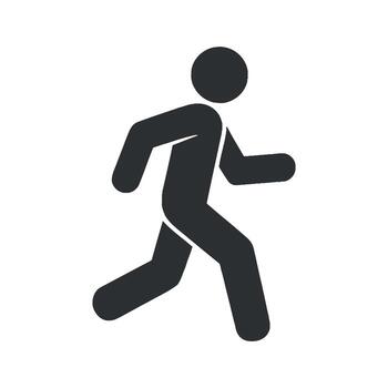 Running Man Silhouette on Transparent Background Symbolizing Movement and Activity for Sport and Fitness Concepts vector