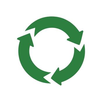 Green Recycle Arrow Symbol Isolated on White Background Environmentally Conscious Design for Sustainable Practices vector