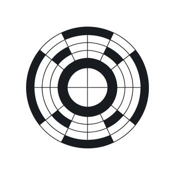 Radar Targets Grid Illustration for Tracking, Surveillance, and Navigation Systems Interface Design vector