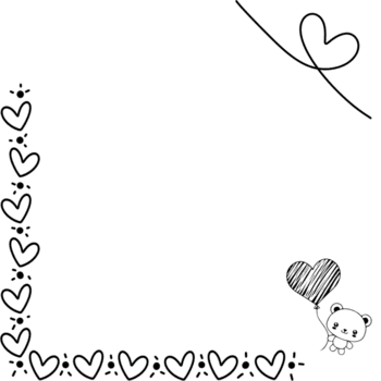 cute heart picture frame or overlay png