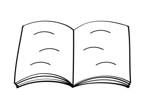 Open book Doodle icon. Element of education icon for mobile concept and web apps. illustration isolate on a white background. vector