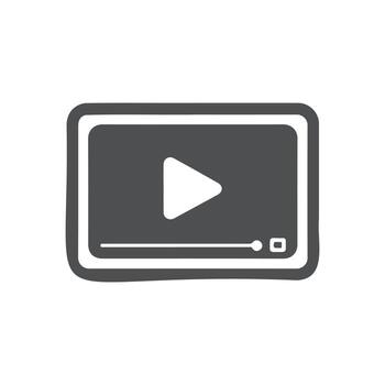 jugador interfaz icono con jugar botón y Progreso bar vector