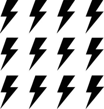 un repitiendo modelo de doce negro relámpago tornillo íconos en un limpiar blanco antecedentes vector