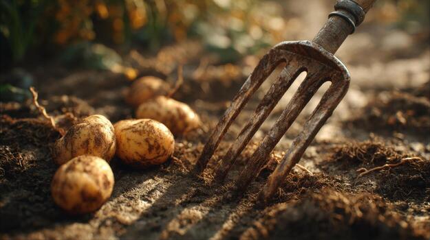 The Rewarding Experience of Digging up Potatoes photo