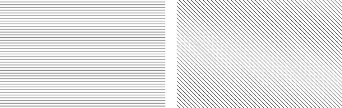 paralelo línea orientaciones horizontal vs diagonal geometría diseño vector