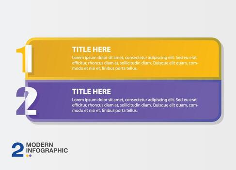 Infographic design with circle infographic template design and number, 2 options or steps. vector