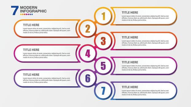 Infographic design with circle infographic template design and number, 7 options or steps. vector