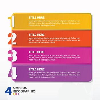 Infographic design with square infographic template design and number, 4 options or steps. vector