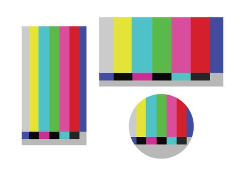 Set design error display screen isolated vector