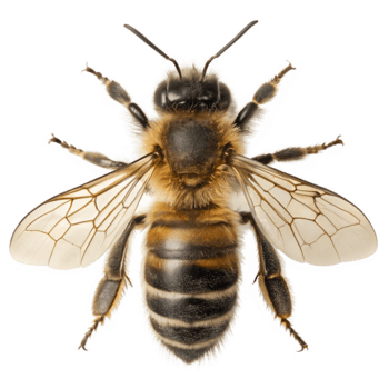 avvicinamento di Ape con traslucido Ali esteso, isolato su trasparente sfondo, impollinazione macro dettaglio png