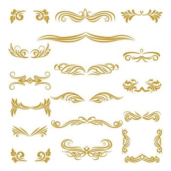 Deconstructed Abstract Decorative Element Ornamental Frames vector