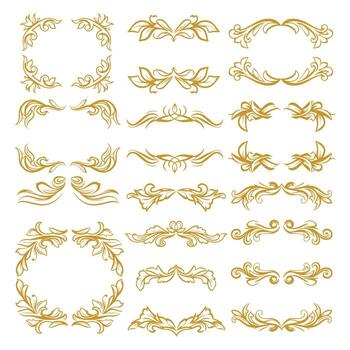 Abstract Simplicity Decorative Ornamental Frames Collections vector