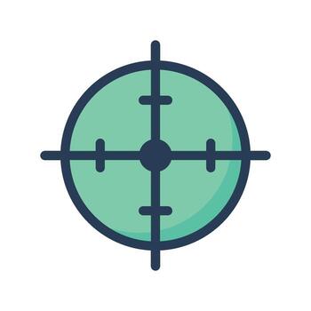 A cartoon icon of a crosshair with a grid of small squares, representing a target for measurement or plotting. vector