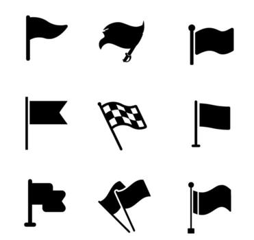 Flag icon for web, computer and mobile app vector