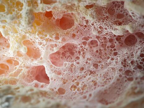 Intricate network of interconnected bubbles forms an abstract pattern photo