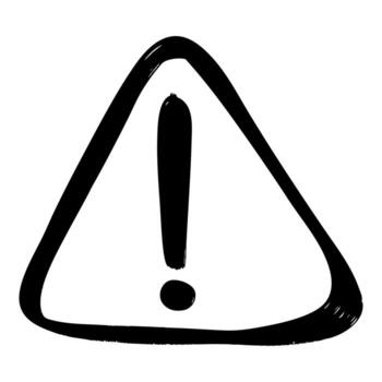 Hand Drawn Warning Sign with Exclamation Mark in Triangle. vector