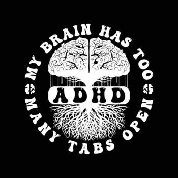 My brain has too many tabs open graphic design vector