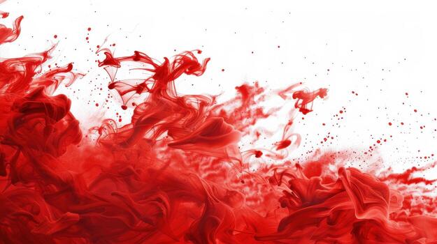 a red and white background with red smoke coming out of it photo