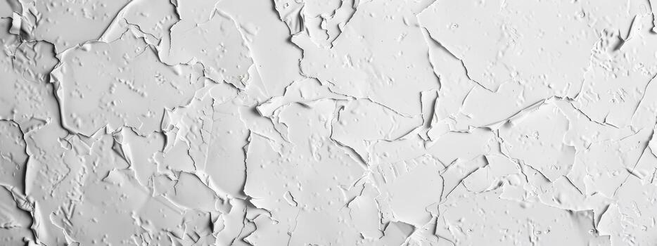 The wall is covered in cracks holes, giving it a rough and unfinished appearance. The texture of the wall is uneven and jagged, with no clear pattern or design. Scene is one of neglect and decay photo