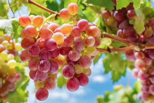 Grapes on the vine photo