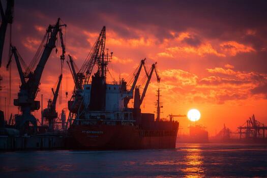 The sky is red photo