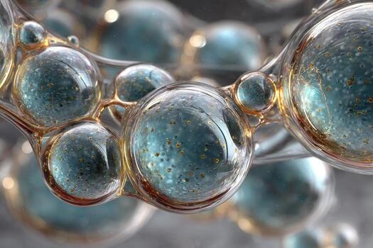 A close up of a bunch of bubbles photo
