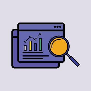 Data Analysis and Web Statistics Icon vector