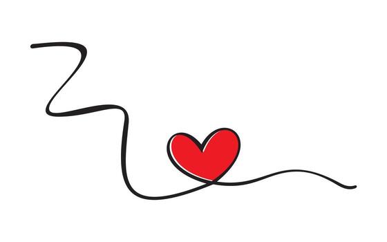 Artistic heart symbol for design element vector