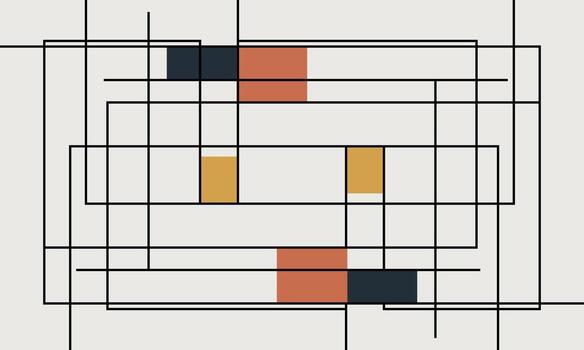 An abstract geometric design with squares and lines vector