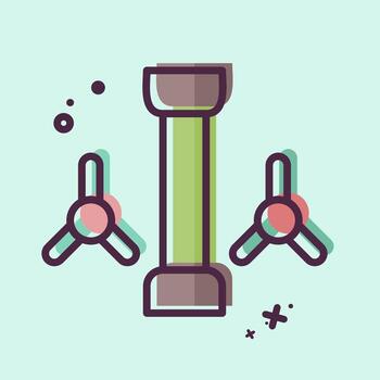 Icon Tidal Power. related to Natural Resources symbol. MBE style. design editable vector