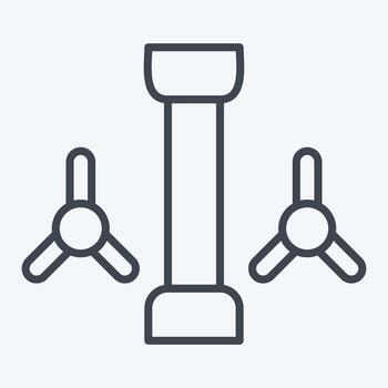 Icon Tidal Power. related to Natural Resources symbol. line style. design editable vector