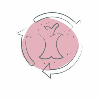 Icon Composting. related to Waste symbol. Color Spot Style. design editable vector