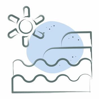 icono natural recursos. relacionado a natural recursos símbolo. color Mancha estilo. diseño editable vector