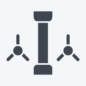 Icon Tidal Power. related to Natural Resources symbol. glyph style. design editable vector