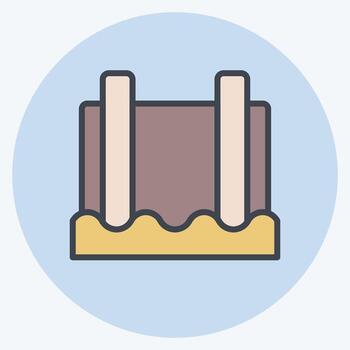 Icon Hydroelectric. related to Natural Resources symbol. color mate style. design editable vector