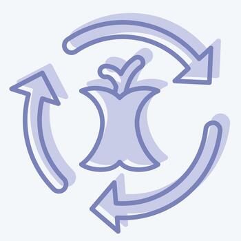 Icon Composting. related to Waste symbol. two tone style. design editable vector