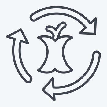 Icon Composting. related to Waste symbol. line style. design editable vector