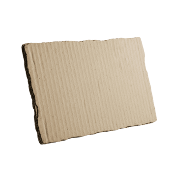 un' rettangolare pezzo di leggero Marrone ondulato cartone con irregolare, strappato bordi e visibile carta struttura. ideale per sfondi, trame, o design elementi. png