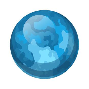 A blue marble with a camouflage pattern on a white background vector