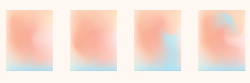 Soft Pastel Gradient Blur with Warm Red, Peach, and Blue Tones Abstract Minimal Background Texture vector