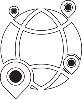 une globe avec épingles et une carte aiguille sur il png