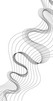 Vertical Abstract wave line on white background Silhouette Pattern vector