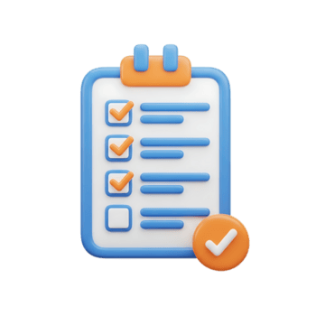 3d realista Lista de Verificación icono con terminado Tareas y un cheque marca aislado en transparente antecedentes png