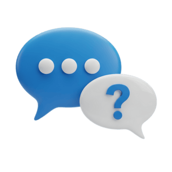 deux 3d discours bulles un avec ellipse et un avec une question marque isolé sur transparent Contexte png