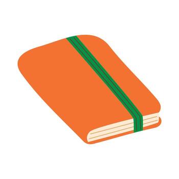 Flat minimalistic illustration of a planner, notebook isolated on a white background vector