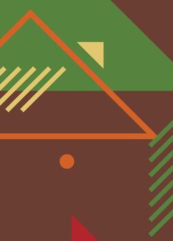 resumen geométrico antecedentes con estético colores, minimalista geométrico fondo, sencillo vertical fondo, memphis antecedentes vector